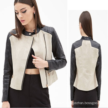 OEM 2015 Latest Fashion Design Women Leather Jacket
